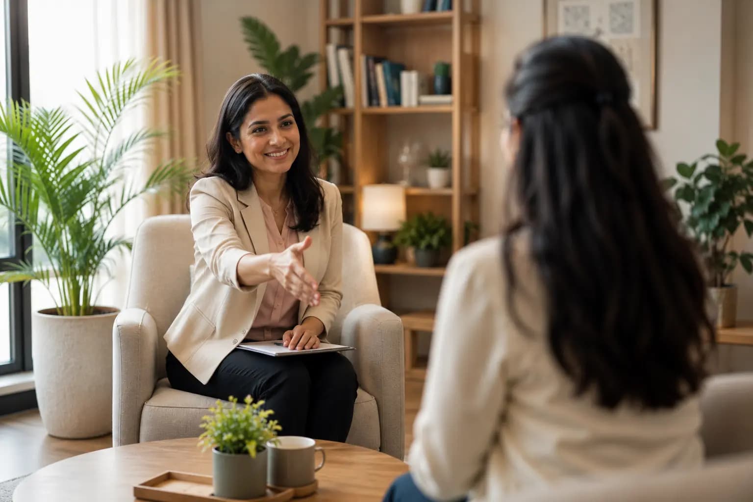 Private counselling session room at Aptimind, Chennai