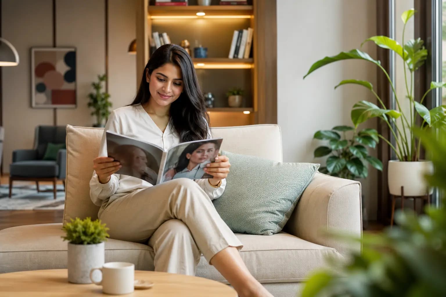 Calm waiting lounge at Aptimind Counselling, Chennai